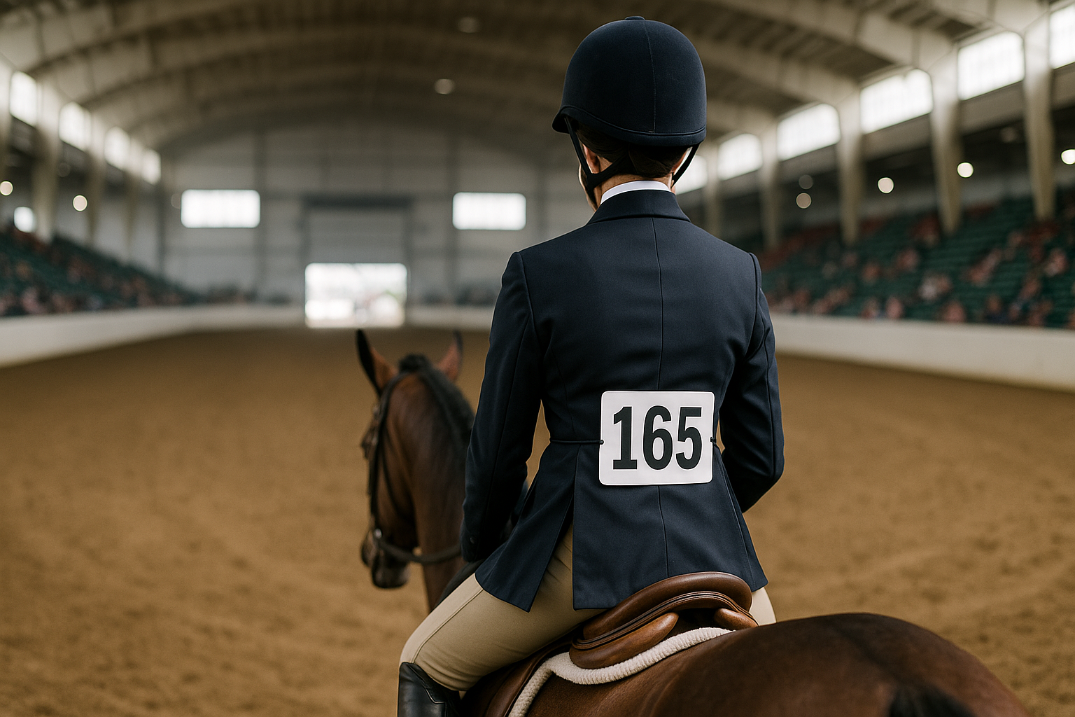 Photo of a rider entering a ring